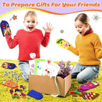 Liliful 32 Pcs Hand Puppet Making Kit Felt Arts and Crafts Sock Puppet Toys - Image 6