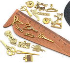 WOCRAFT 60pcs Antique Gold Sewings Bracelet Charms - Image 4