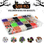 3200 pcs Halloween Beads for Bracelet Jewelry Making Kit - Image 2