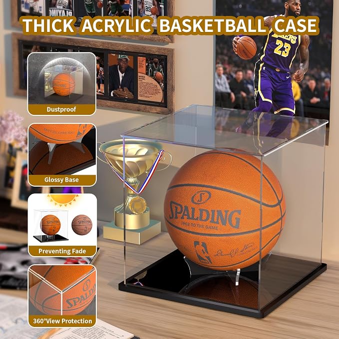 Basketball Display Case, Assemble Soccer Ball Showcase, Sports Memorabilia - Image 4