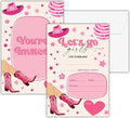 Cowgirl Birthday Invitations, 25 Double-Sided Invitation Cards by seclate