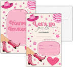 Cowgirl Birthday Invitations, 25 Double-Sided Invitation Cards by seclate