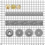 Art Mold for Polyclay Air Dry Clay Plaster, Trimmings and Medallion - Image 5