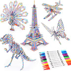 BEARUN 3D Coloring Puzzle Set, Arts and Crafts by BEARUN
