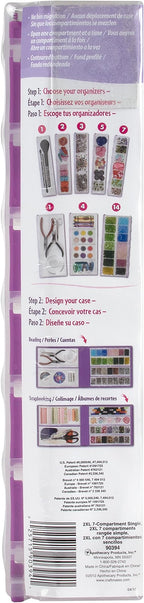 Craft Mates Bead Organizer, 7 Locking Compartments, Plastic Storage | Clear - Image 4