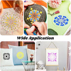 Marspark 66 Pcs Small Stencils for Crafts Reusable 3 Inch Stencils for Painting - Image 7