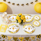 168 Pcs Bee Birthday Party Decoration, Serves 24 | Bumble Bee Plate Napkin Cup - Image 5