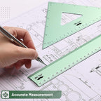 Mr. Pen- Metal Geometry Kit, 4 Pack, 45° & 30°/60° Set Squares | 6" Protractor - Image 5