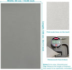 Grey Faux Leather Fabric 20"×55" Lychee Grain Upholstery Vinyl - Image 4