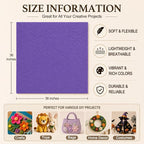 Lavender Large Felt Fabric 36" x 36", 1.4 mm Soft Felt Sheet, Nonwoven Fabric - Image 3