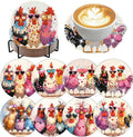 Zythron 8 Pack Diamond Art Coasters, Chicken Diamond Painting Coasters Kits | by Zythron