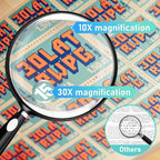 10X 30X Magnifying Glass for Reading, Handheld Magnifier for Reading, 90mm - Image 3