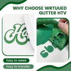 Green Glitter HTV Heat Transfer Vinyl - Image 3