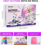 Gionlion Clay Beads Bracelet Making Kit, Pack 2 Boxes Preppy Letter Spacer - Image 4