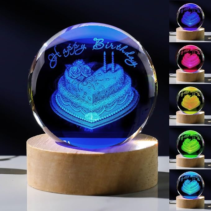 3D Birthday Gifts for Women Crystals Ball 60mm by Unknown