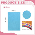 MECCANIXITY 5 Sheets Light Blue Shiny Foam Sheets, 8 Inch x 12 Inch Sparkle EVA - Image 2
