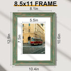 Vittanly 8.5x11 Picture Frames Set of 2, Ornate Vintage Photo Frame - Image 4