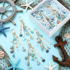 Cunno 776 Pcs Beach Seashell Bag Charm Making Kit, Ocean Coastal DIY Keychain - Image 7