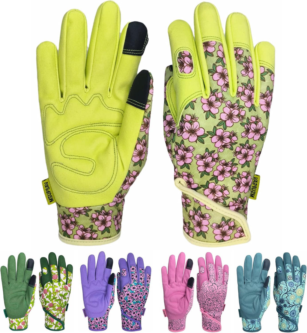 Thorn Proof&Puncture Resistant Gardening Gloves with Grip,Garden Gloves for Women, Leather Work Gloves,Gifts