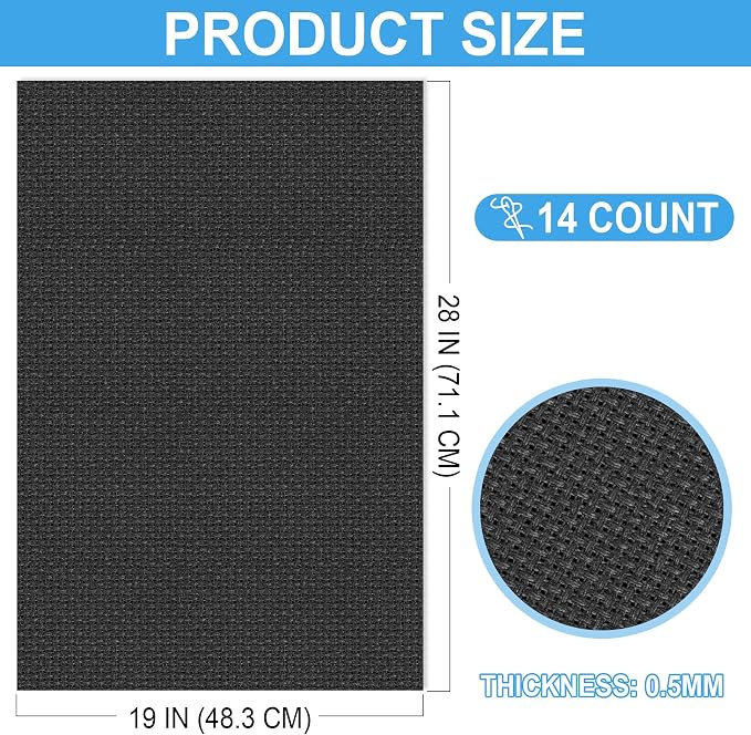 Cross Stitch Fabric 14 Count Aida Cloth 28 x 19 Inch Large Size Classic Reserve - Image 2