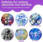 ESRICH 48Pack 3x3IN Round Mini Canvas Magnets, Small Magnetic Paint Canvas | - Image 6