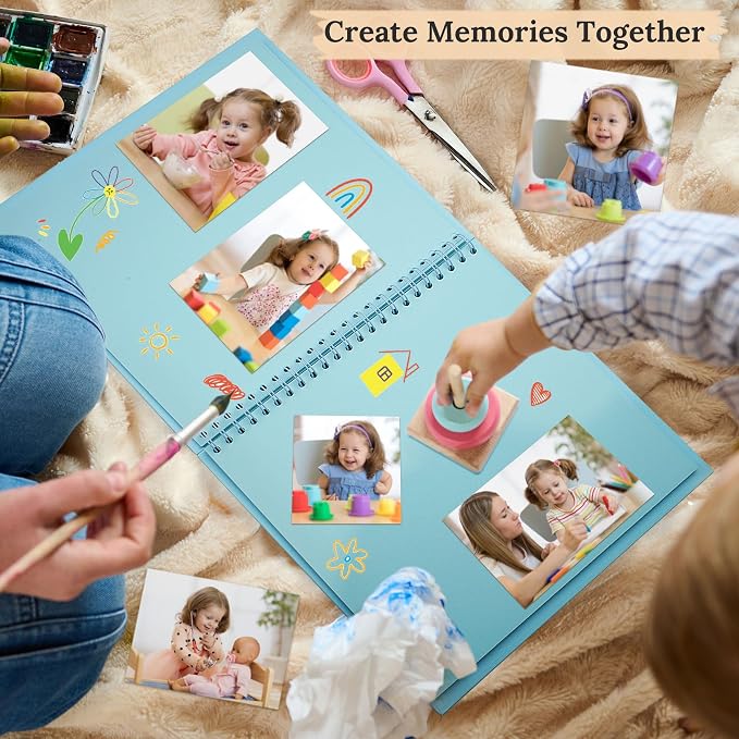 Scrapbook 7x7 Inch DIY Scrapbook Album Hardcover Kraft Paper 40 pages/20 sheets - Image 3