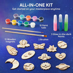 JOYIN 12 Glow in The Dark Wooden Magnets - Image 3