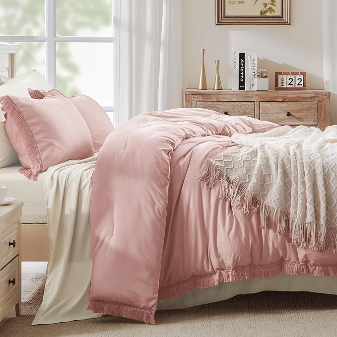 Andency Pink Comforter Set Queen Size - Image 7