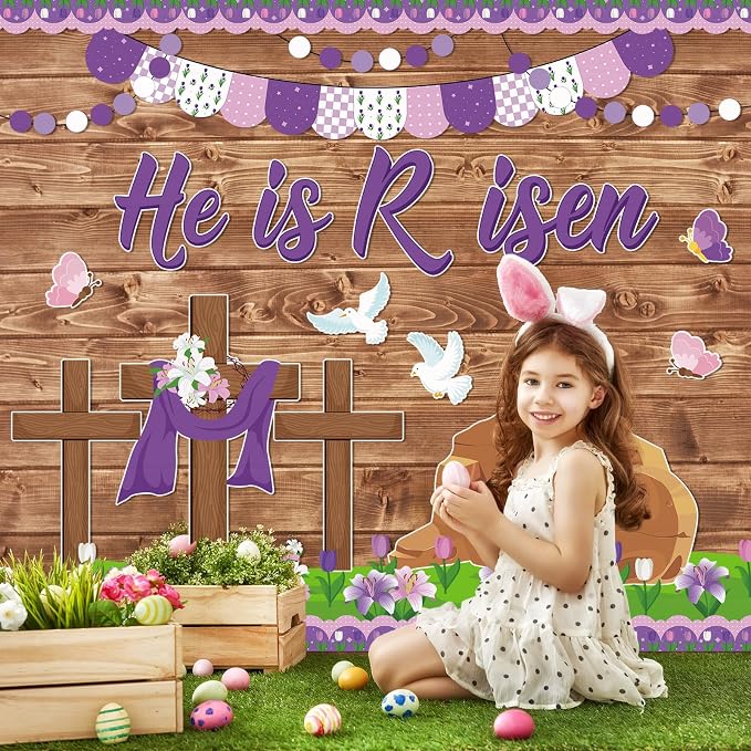Supervitae 86 Pcs Christian Easter Bulletin Board Decorations Set Religious - Image 6