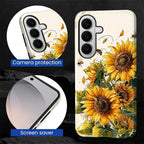 for Samsung Galaxy S26+ Case, Sunflowers Bees Pattern Glossy 2 in 1 Shockproof - Image 5