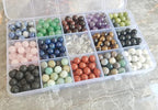 375pcs 8mm Natural Stone Beads Crystal Bracelet Jewelry Making Kit, 15C | - Image 4