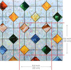 DKTIE Colorful Gem Lattice Pattern Decorative Window Privacy Film Rainbow - Image 9