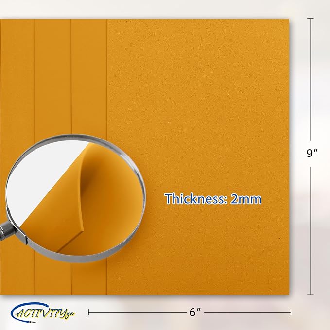 Mustard EVA Foam Sheets, 6 x 9 Inch, 2mm Thick – Foam Paper - Image 2