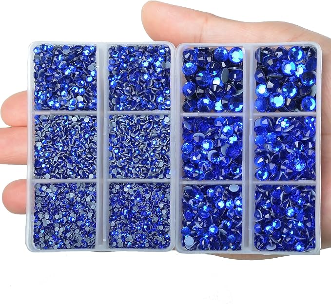 10000Pcs 2-Boxes Mixed Size Hot Fix Round Crystals Gems Glass Stones Hotfix - Image 4
