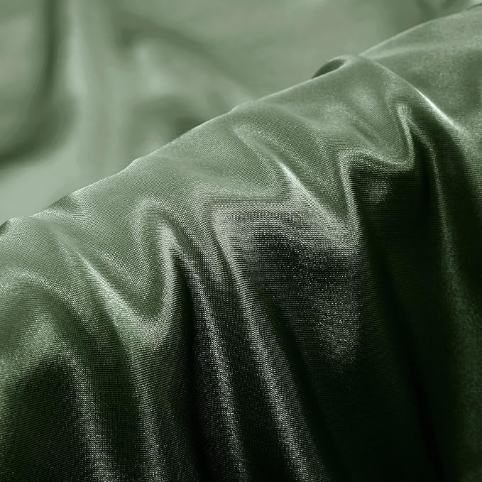 Aormenzy Satin Pillow Cases for Women King Size Set of 2, Woodland Green Satin - Image 2