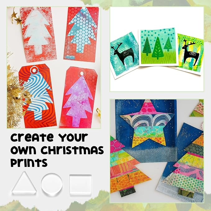 Ripeng 3 Pack Monoprinting Print Plates 3 Inch Small Gel Printing Plates - Image 4