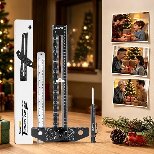GRENPRO Combination Speed T-Square Ruler Angle Finder Woodworking Tools | - Image 9