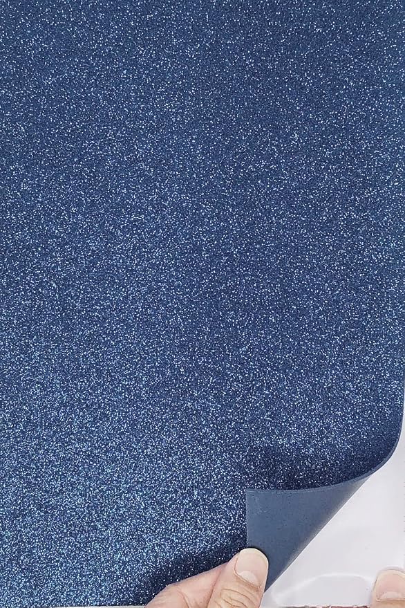 Allgala 12 Pack Glitter EVA Foam Paper 8 x 12inch Sheets-Navy Blue Color by Allgala