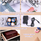 Handheld Sewing Machine, with Elegant Wooden Sewing Box and 153-Piece Sewing Kit - Image 6