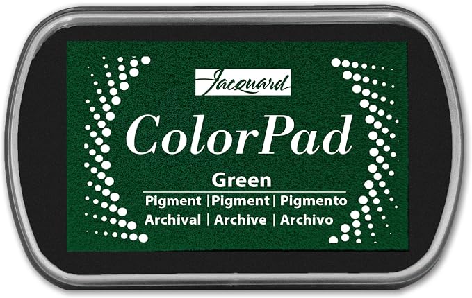 Jacquard ColorPad Archival Pigment Ink Stamp Pads- Green by Jacquard