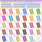30 Pack Glitter HTV Vinyl 12" x 3FT Heat Transfer Iron On Vinyl Bundle | 30 - Image 2
