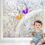 HIDBEA Window Privacy Film, 3D Stained Glass Static Cling - Image 2