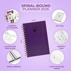 Clever Fox Dated Planner with Tabs 2026 – Weekly & Monthly Spiral Planner with - Image 2