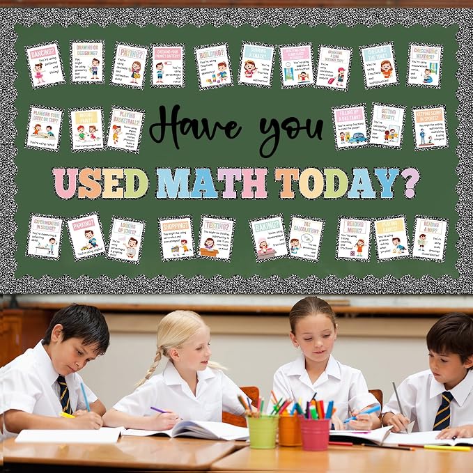 Math Bulletin Board Set Mathematics Composition Notebook Classroom Decoration - Image 4