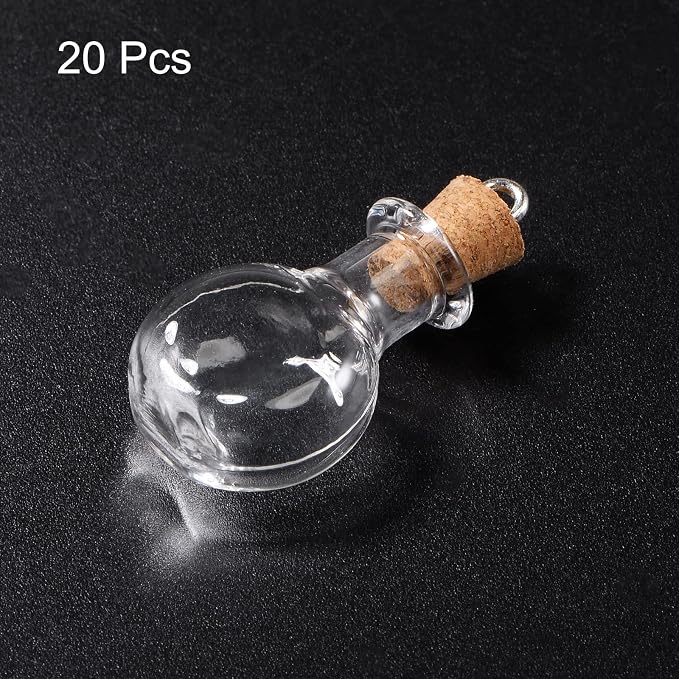 HARFINGTON 20pcs Mini Glass Bottles - Image 3