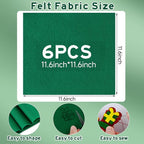 HaoFeiJH 6 Pcs Soft Green Felt Fabric Sheets - Image 2