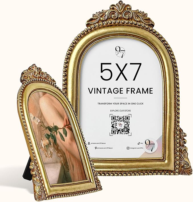 97 Decor Gold Vintage Picture Frames 5x7 by 97Decor