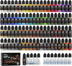 Nicpro 80 Colors Complete System Acrylic Model Paint Set, 20ml Ready to Use | by Nicpro