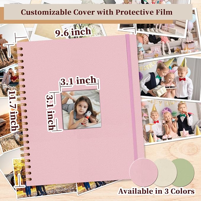 8.5x11 Inch Scrapbook Photo Album, Linen Cover DIY Scrapbooks - Image 5