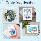Fish Scale Patterned Permanent Adhesive Vinyl 12 Sheets 12'' x 10'' | Mermaid - Image 6